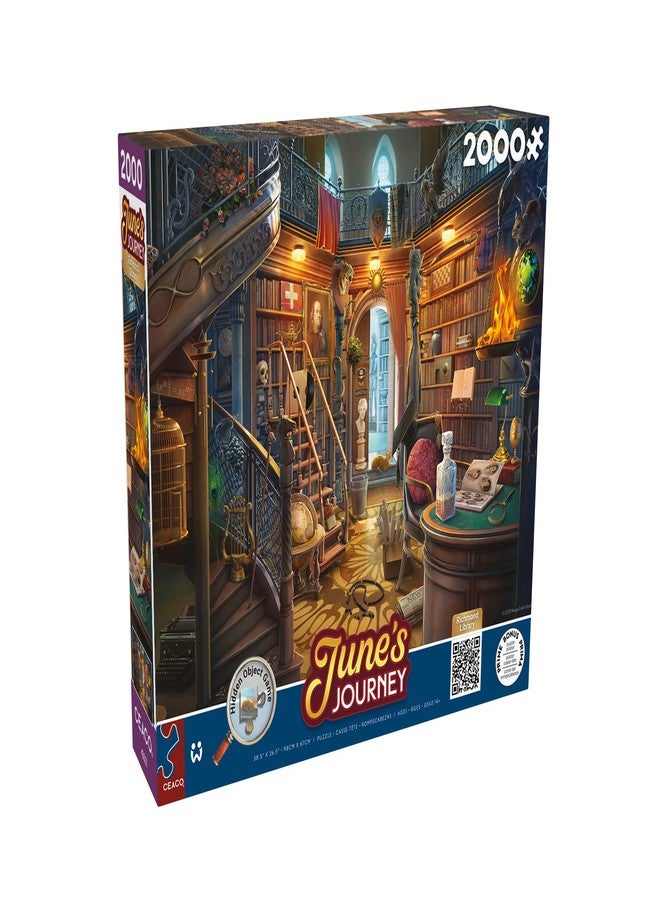 Ceaco - June's Journey - The Library - 2000 Piece Puzzle for Adults - Challenging and Perfect for Game Nights - Finished Puzzle Size 38.5 x 26.5 - Image 1
